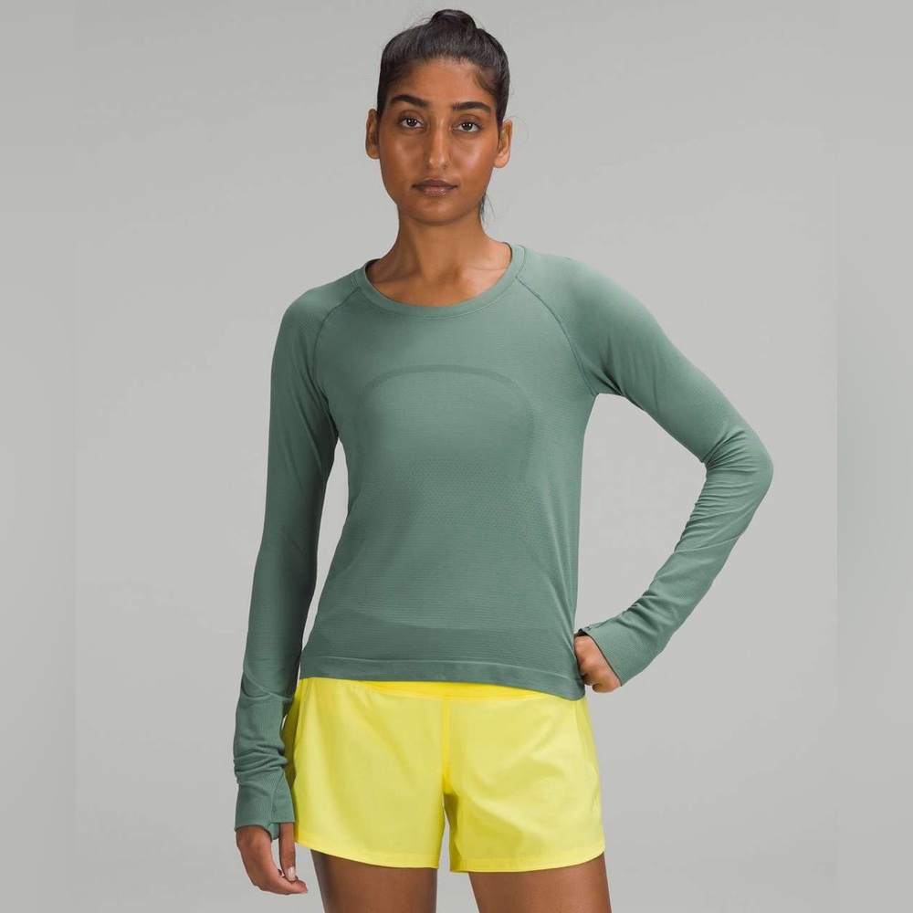 NEW Lululemon Swiftly Tech Long Sleeve Shirt 2.0 Race Length Tidewater Teal 12